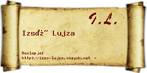 Izsó Lujza névjegykártya